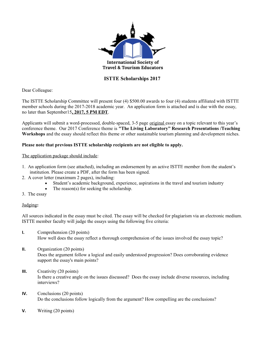 ISTTE Scholarships 2017