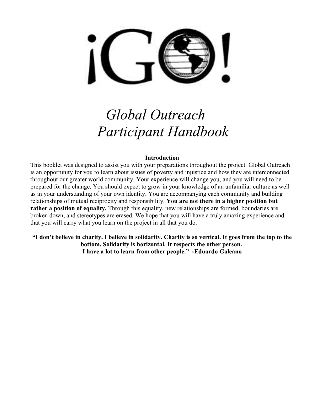 Global Outreach Handbook
