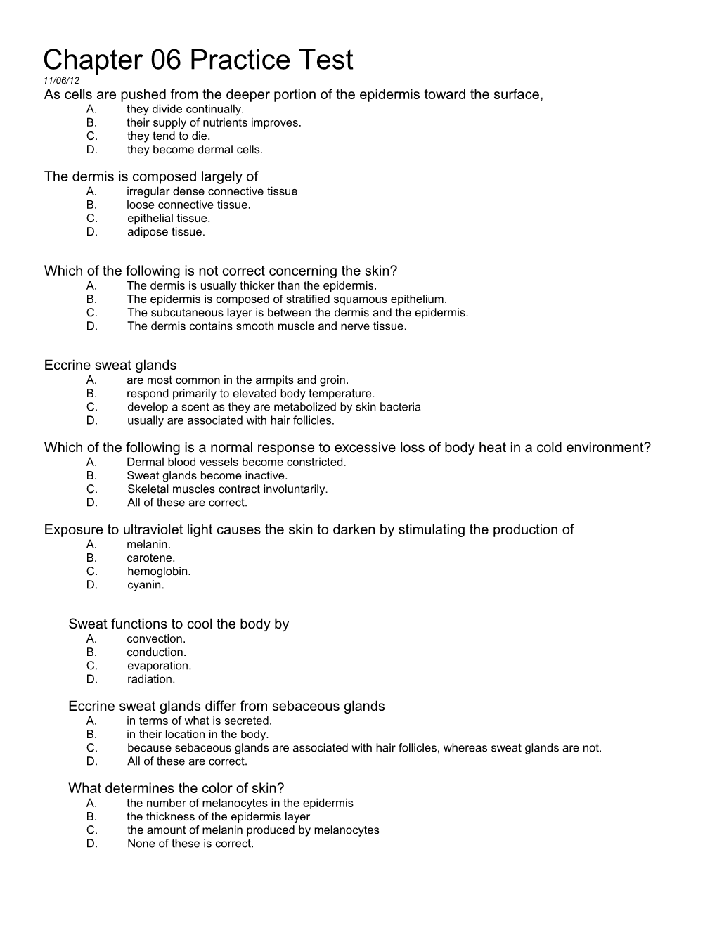 Chapter 06 Practice Test