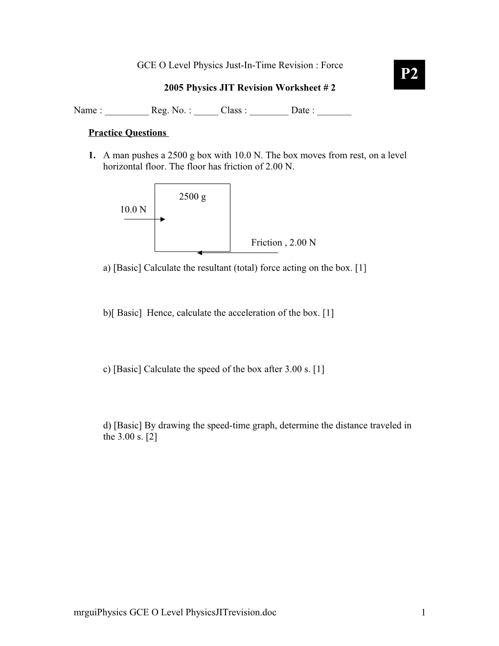 Physics GCE O Level Physics