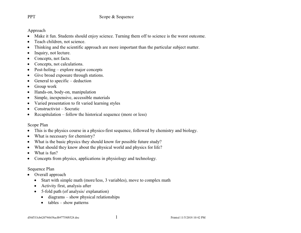 Pptscope & Sequence