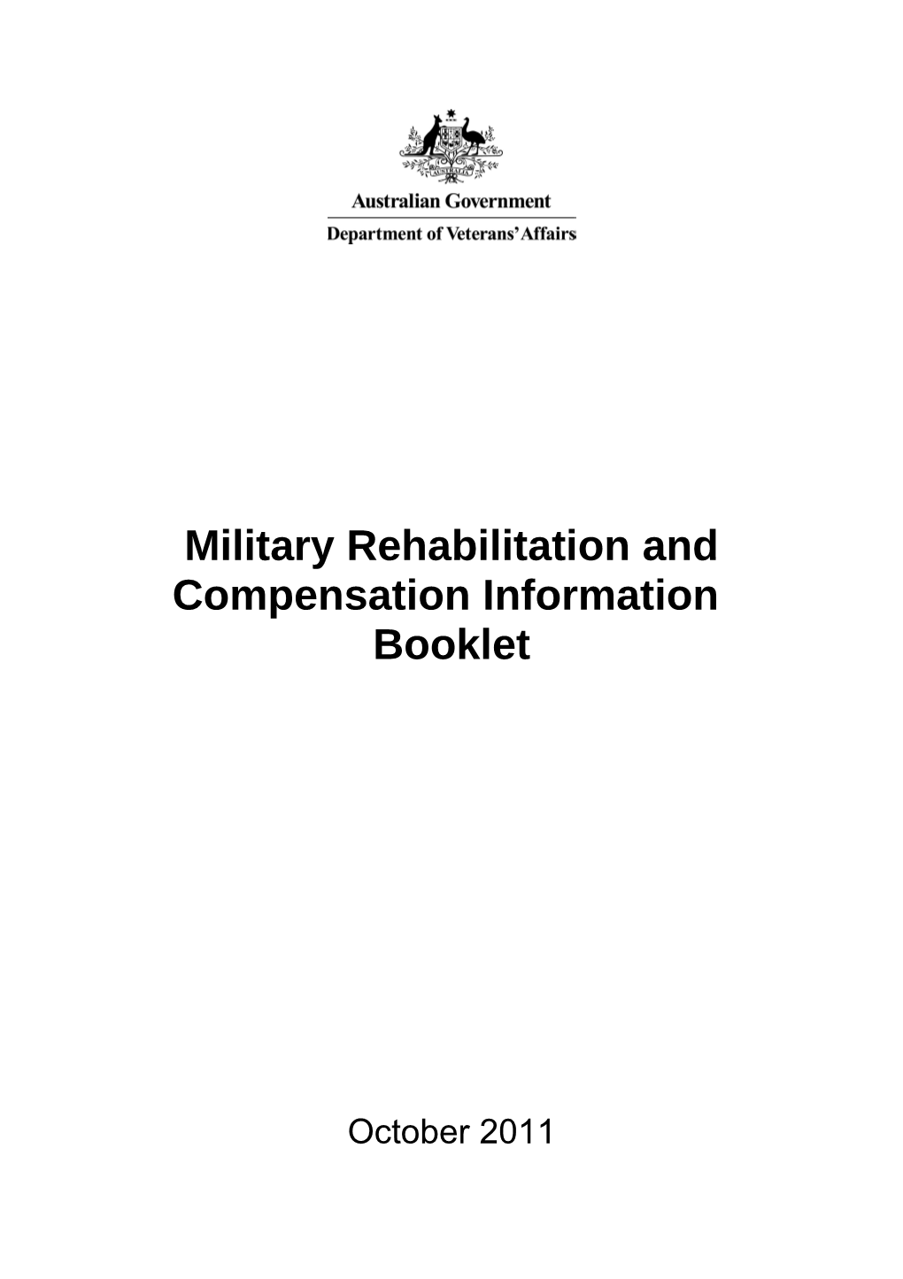 Military Rehabilitation and Compensation Information Booklet