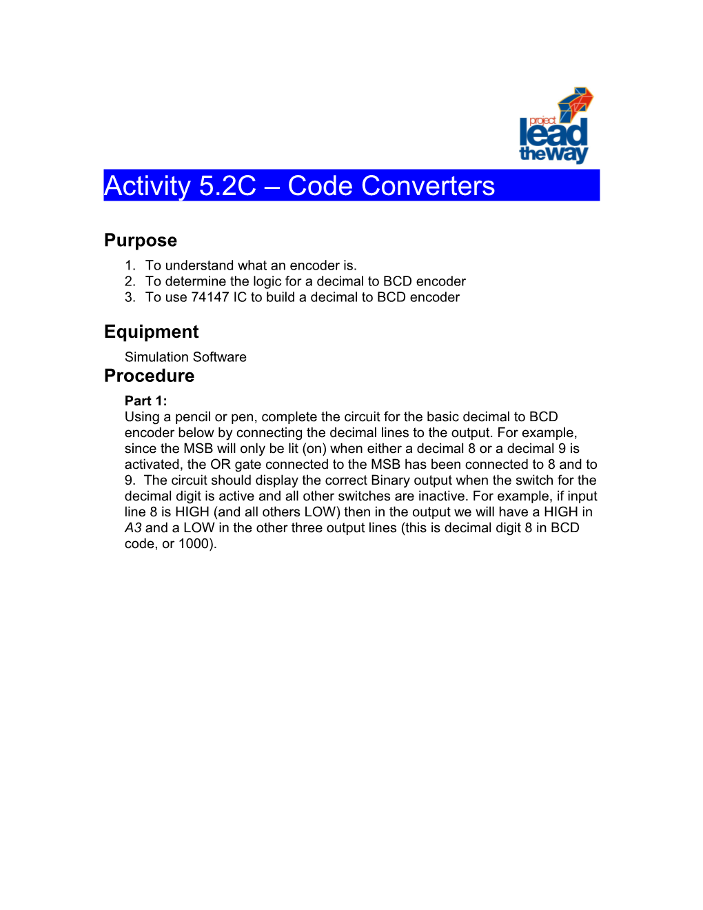 Activity 5.2C Code Converters