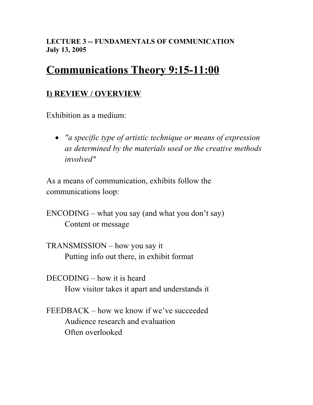Lecture 3 Fundamentals of Communication