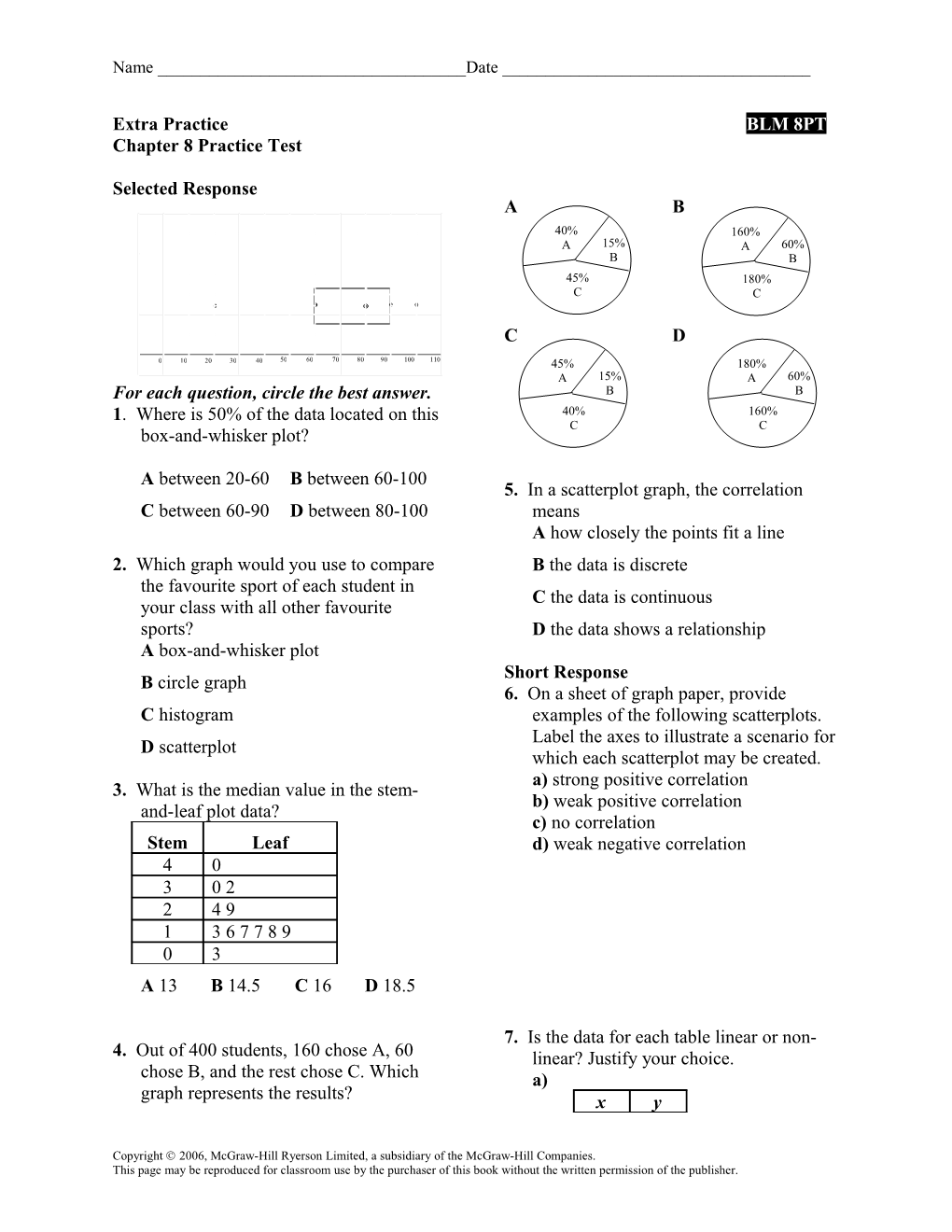 Chapter 8 Practice Test