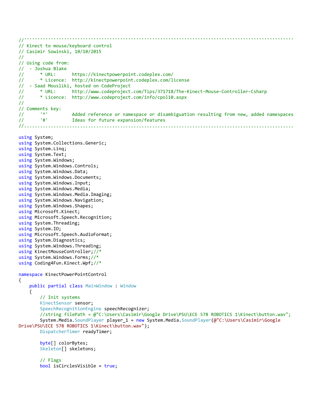 Kinect to Mouse/Keyboard Control