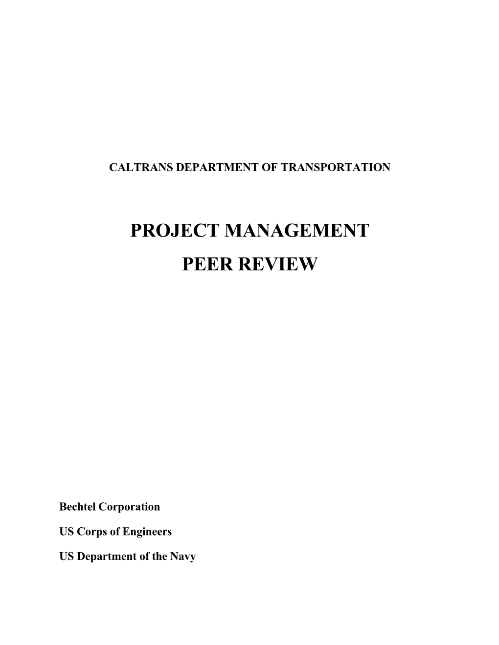Caltrans Department of Transportation