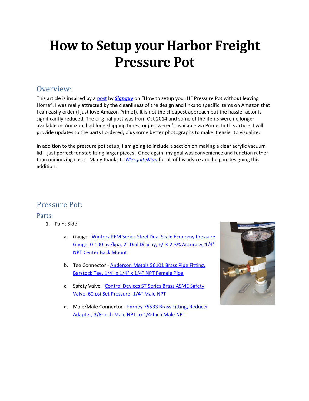 How to Setup Your Harbor Freight Pressure Pot