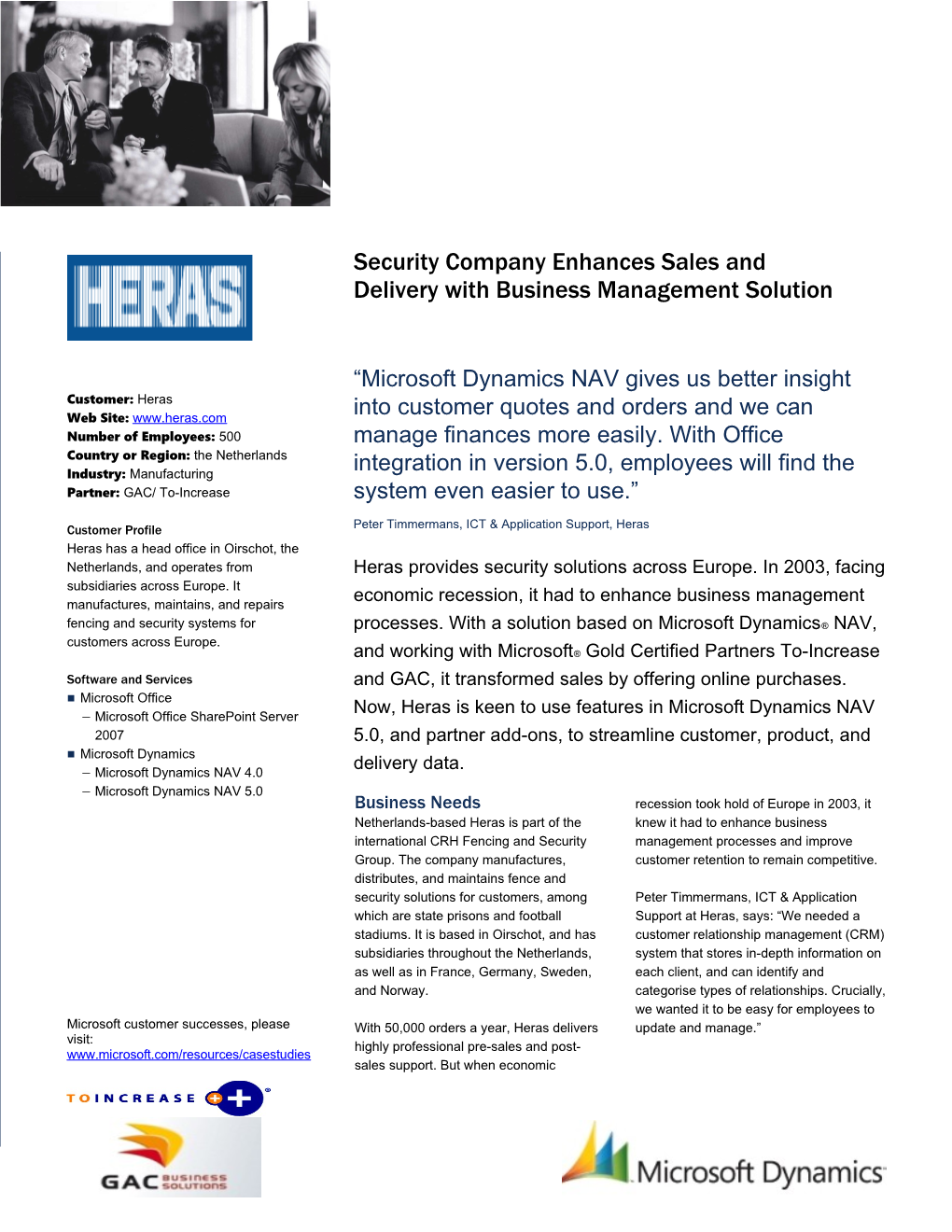 Security Company Enhances Sales and Delivery with Business Management Solution