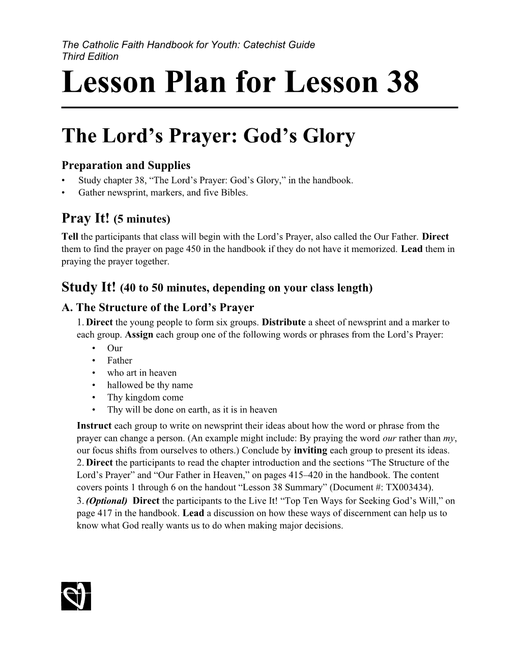 Lesson Plan for Lesson 38