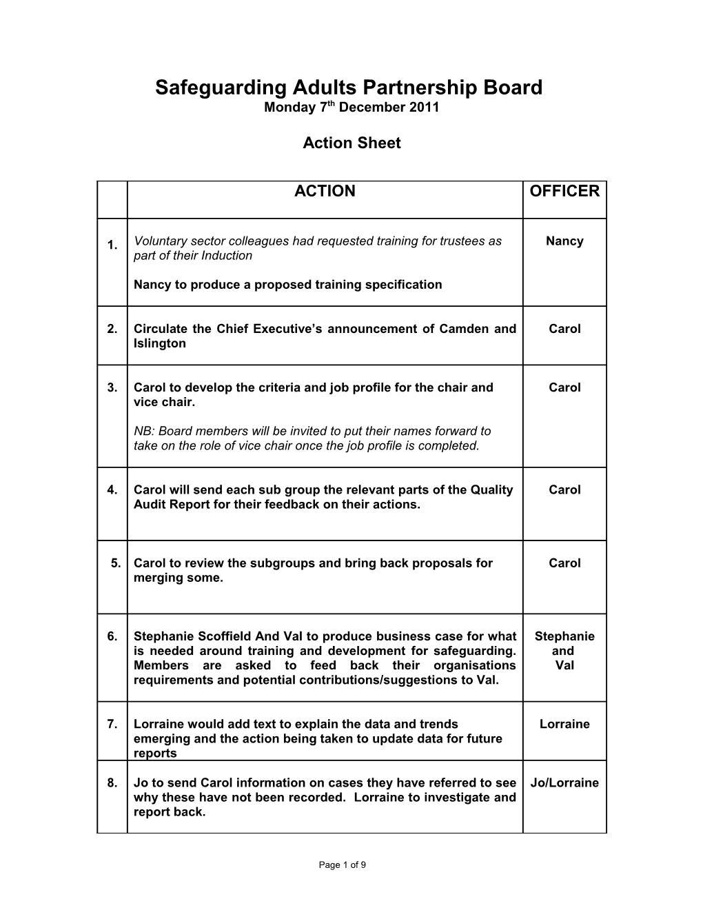 Safeguarding Adults Partnership Board