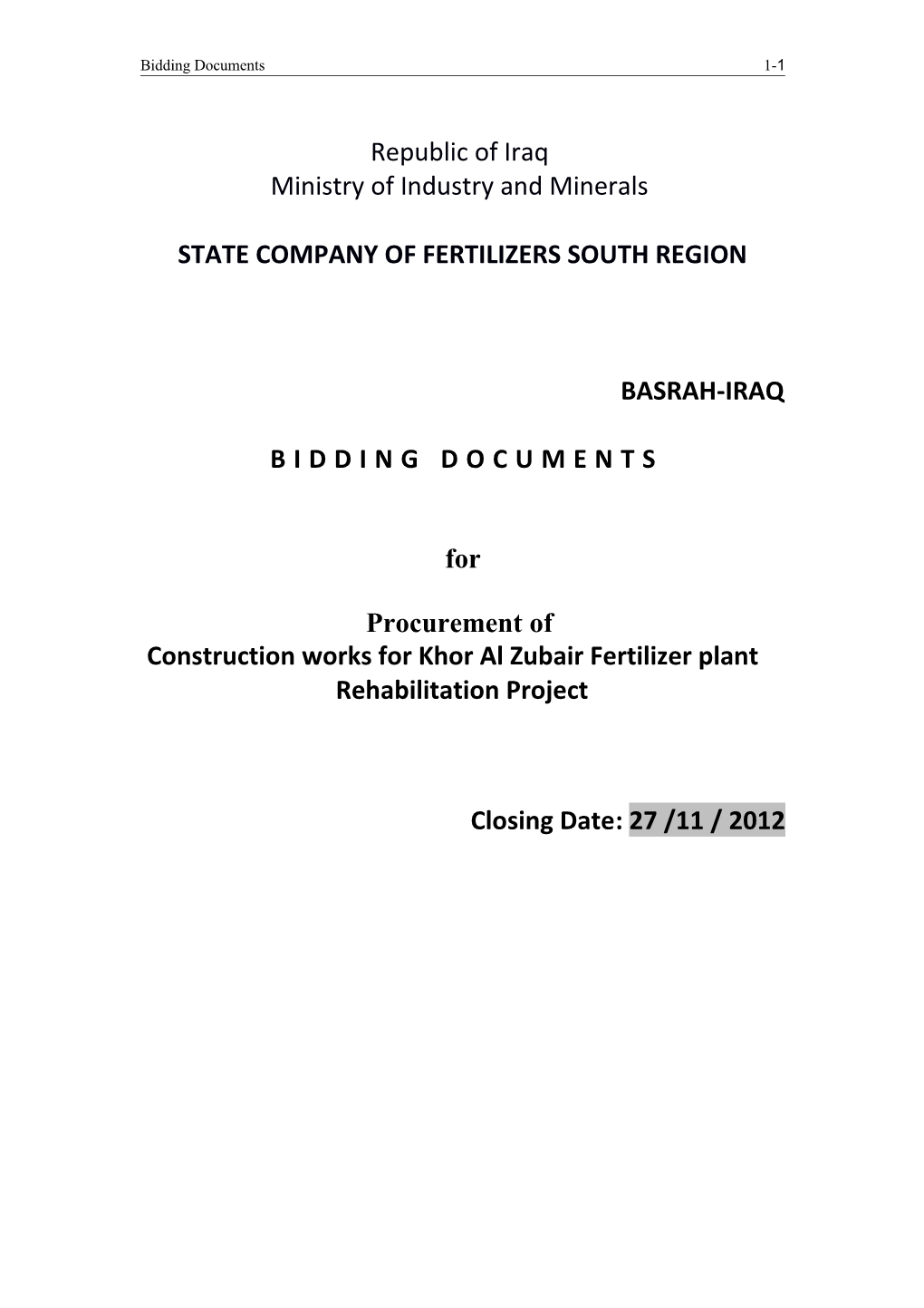 State Company of Fertilizers South Region