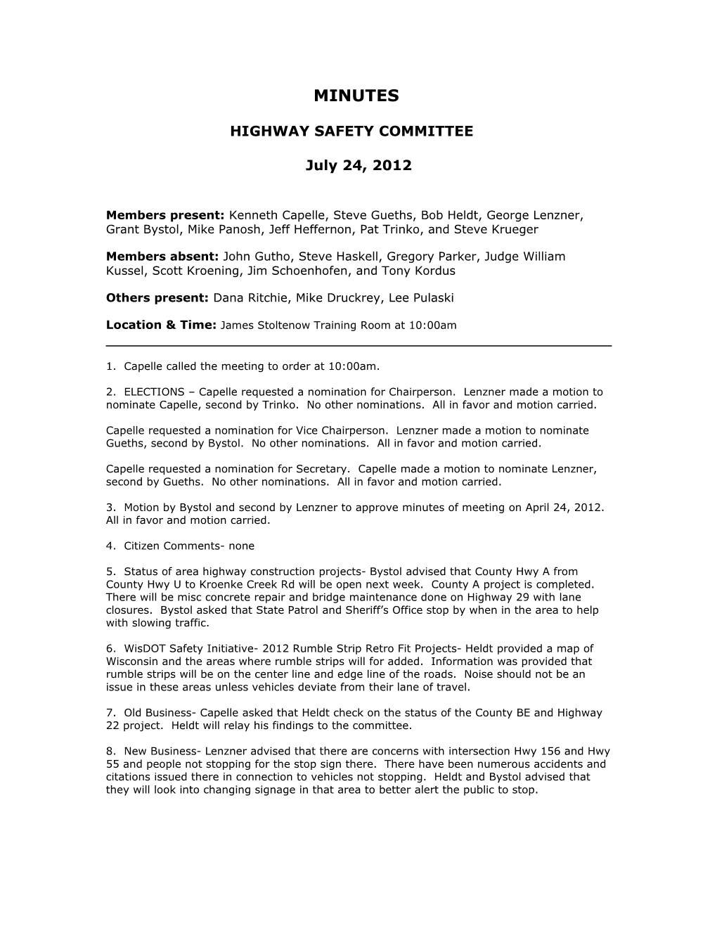 Highway Safety Committee