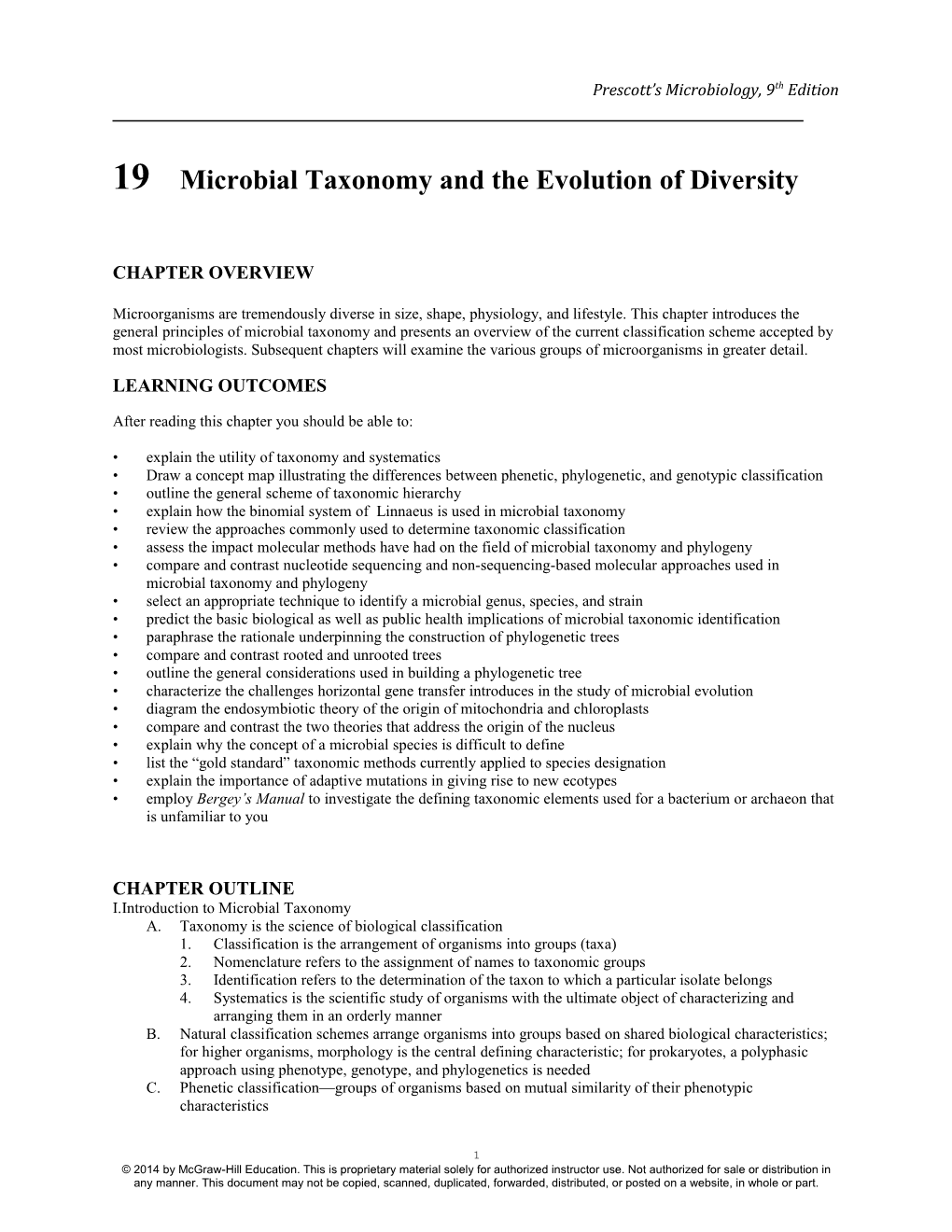 19Microbial Taxonomy and the Evolution of Diversity