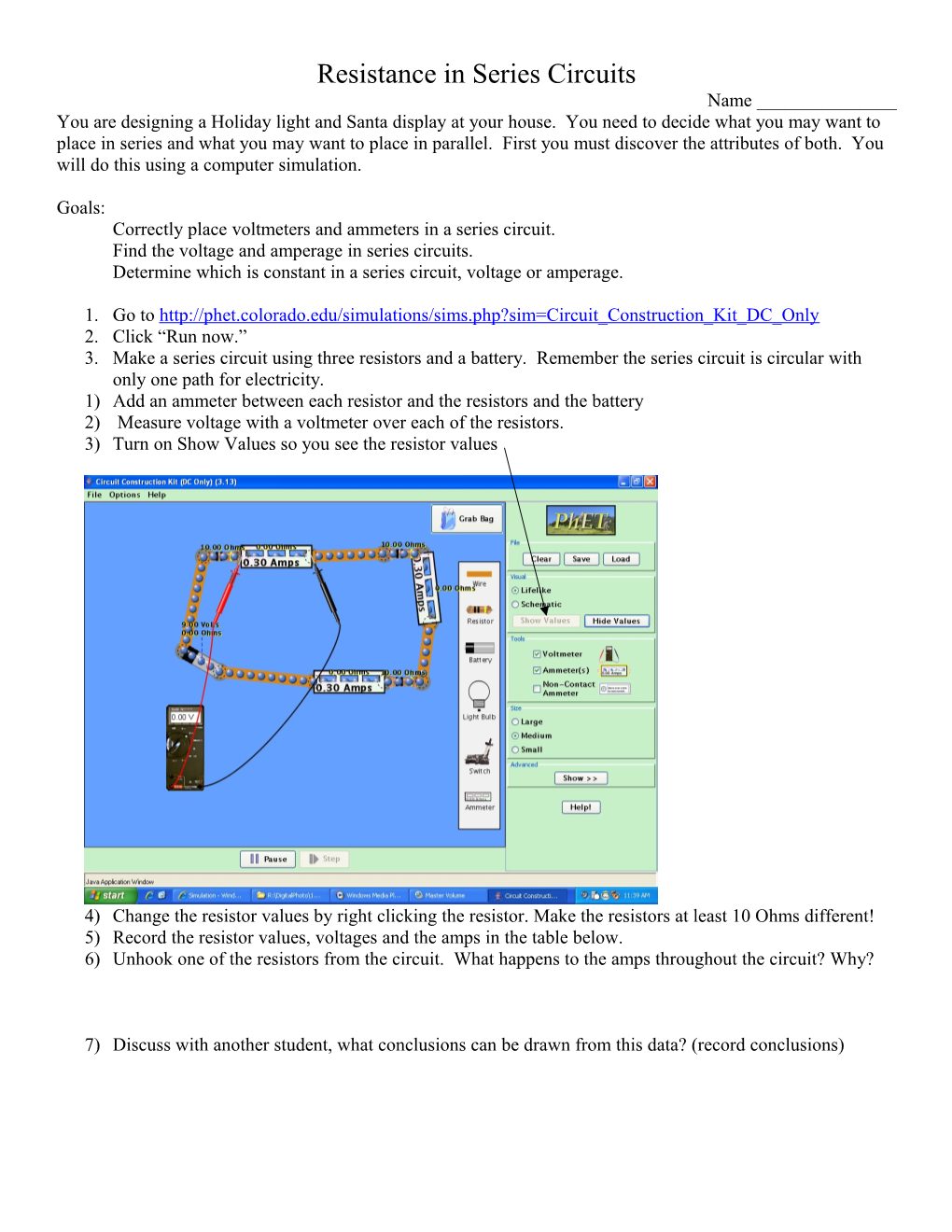 Resistance in Series Circuits