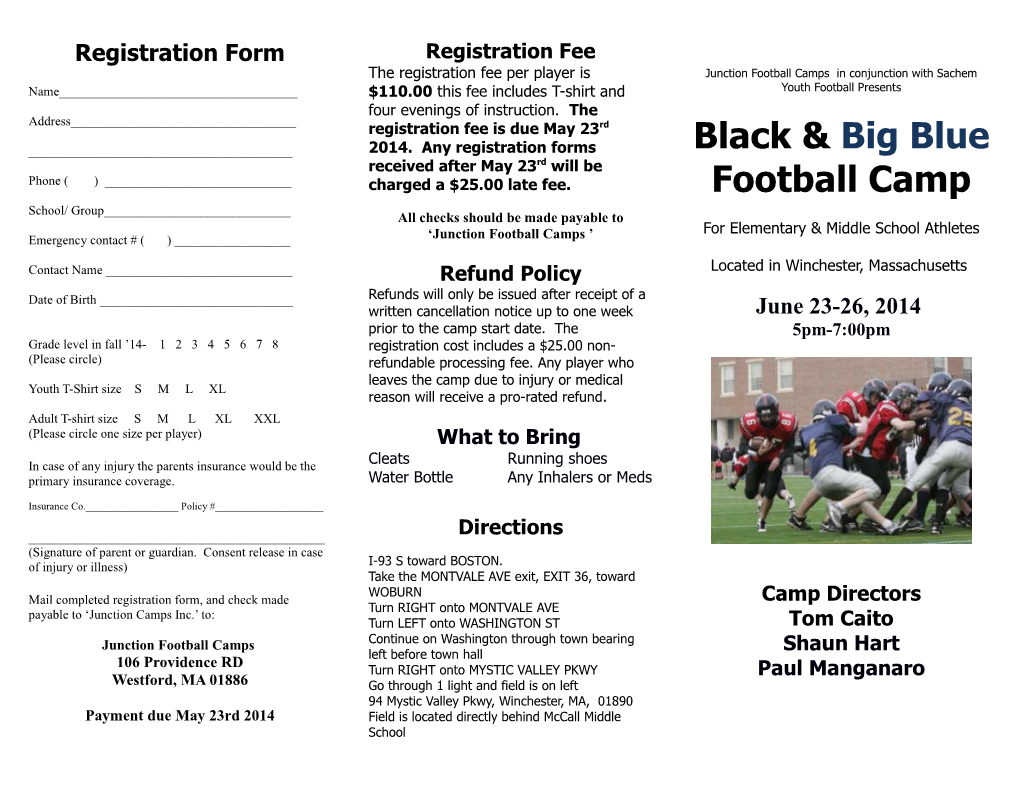 Junction Football Camp