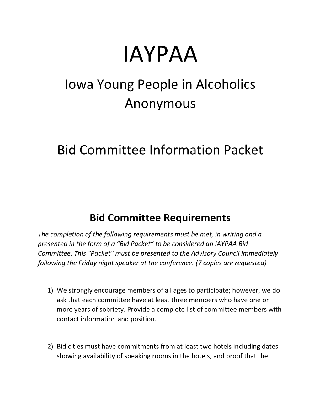 Iowa Young People in Alcoholics Anonymous