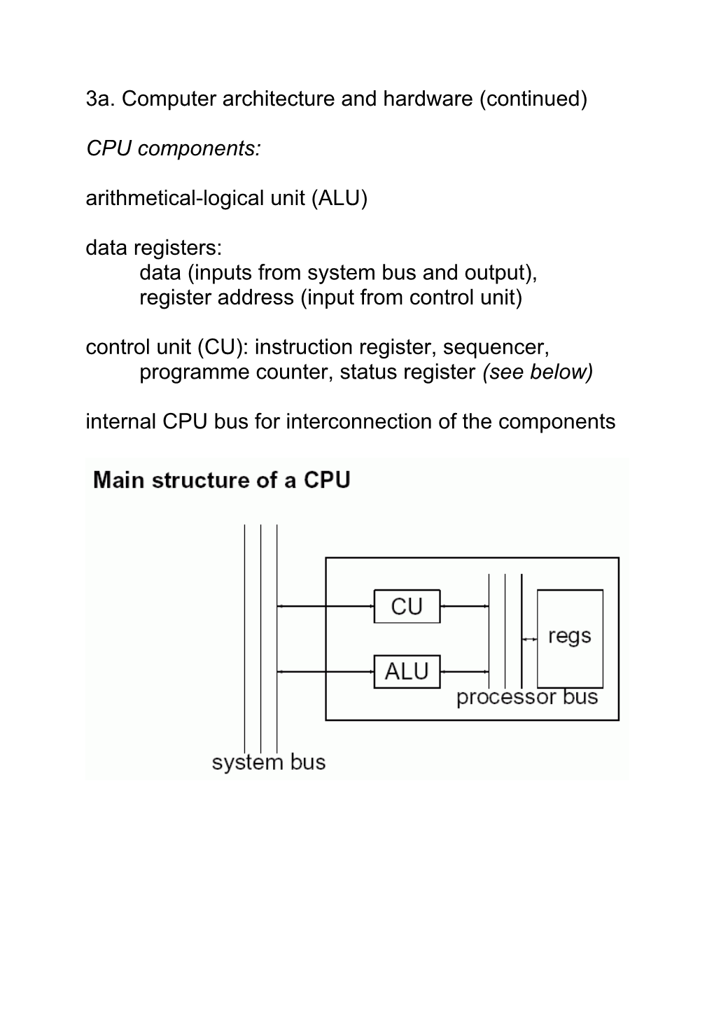 3A. Computer Architecture and Hardware (Continued)