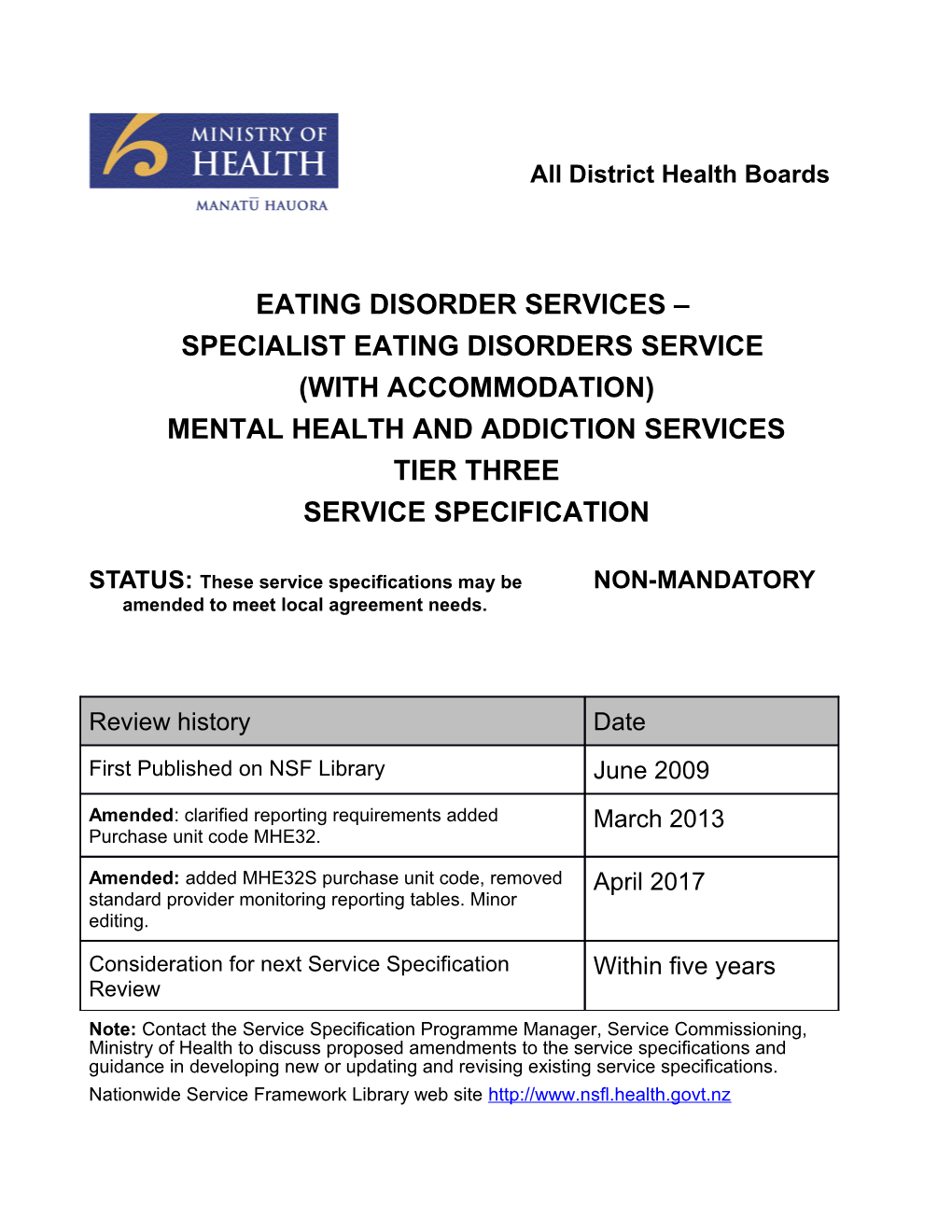 Specialist Eating Disorders Service