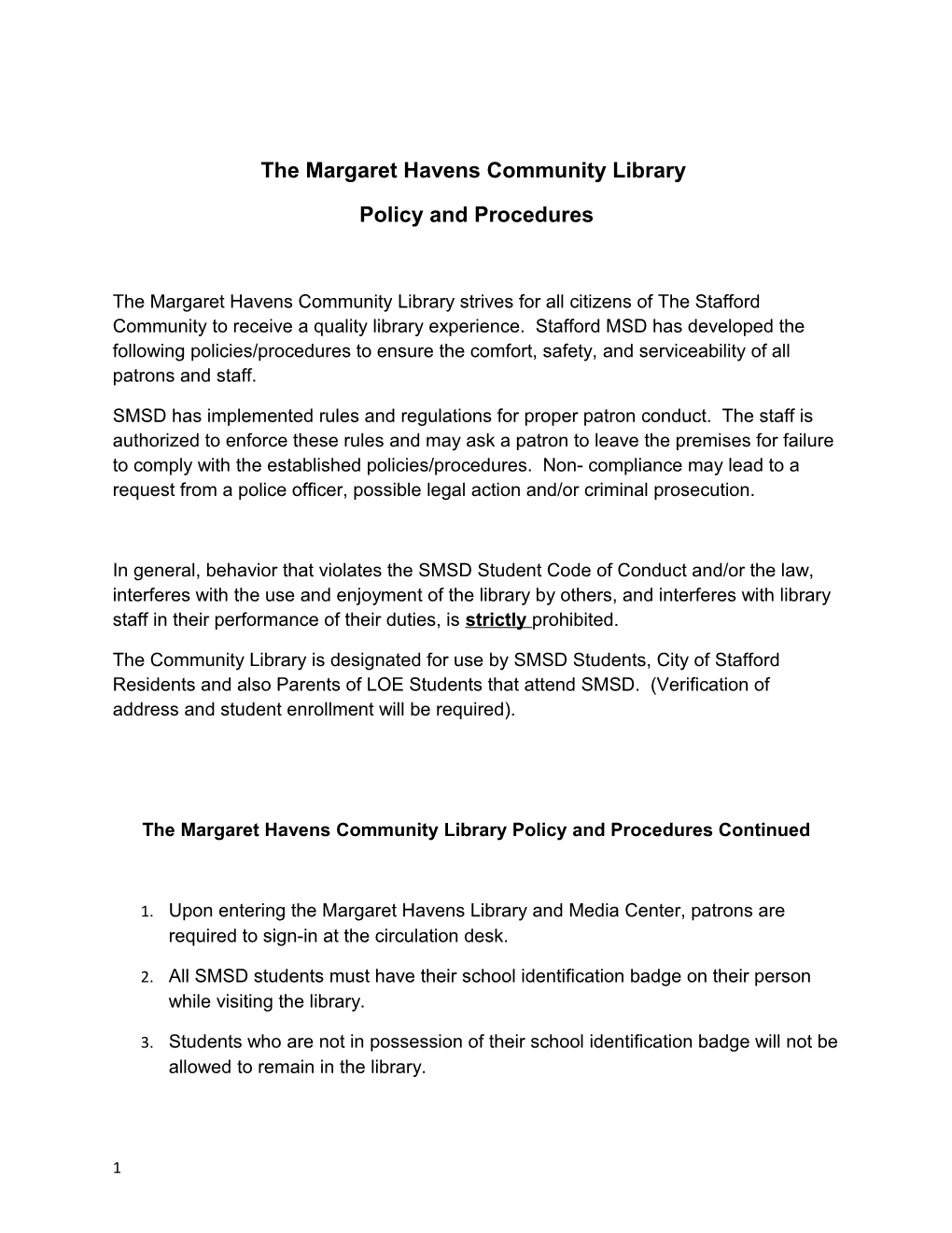 The Margaret Havens Community Library