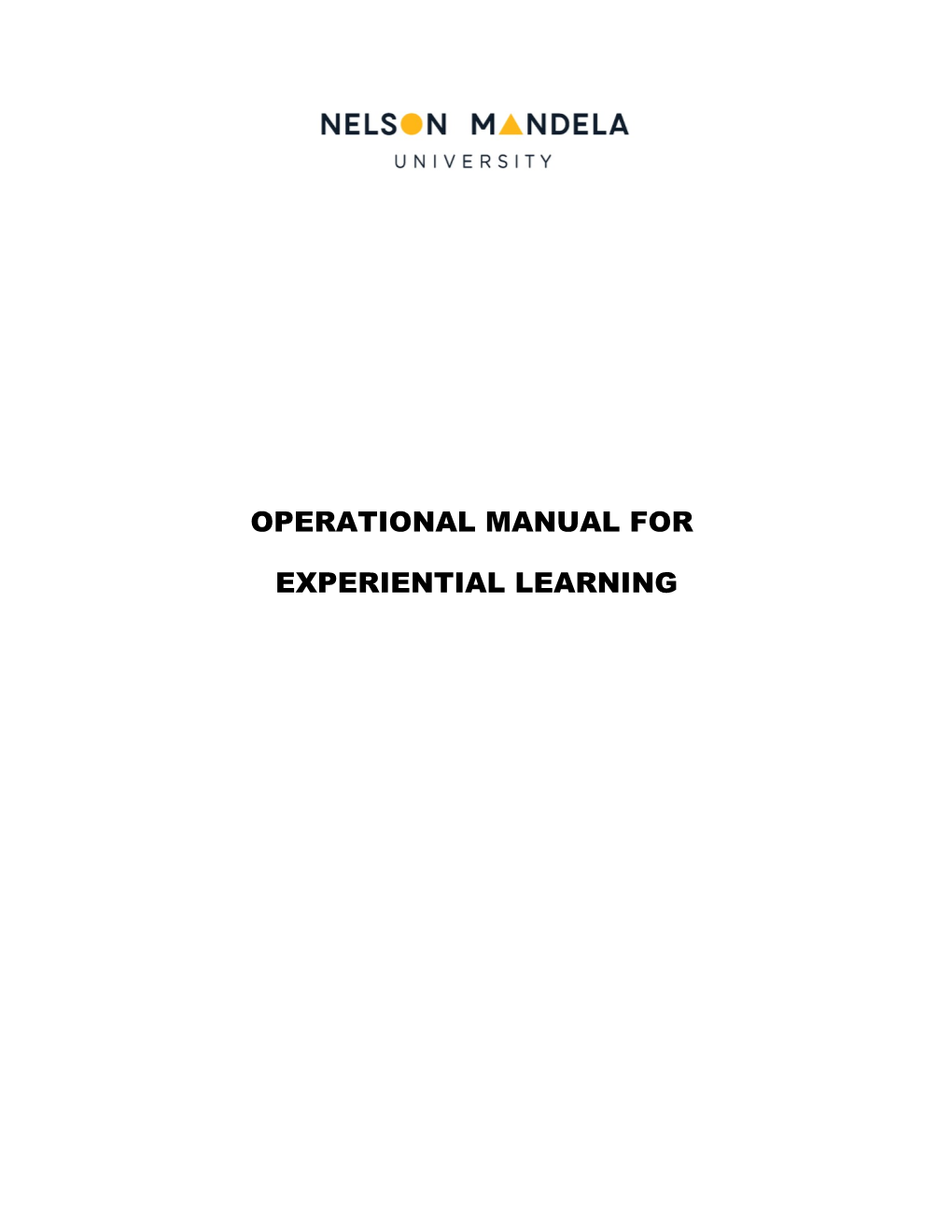 Operational Manual For
