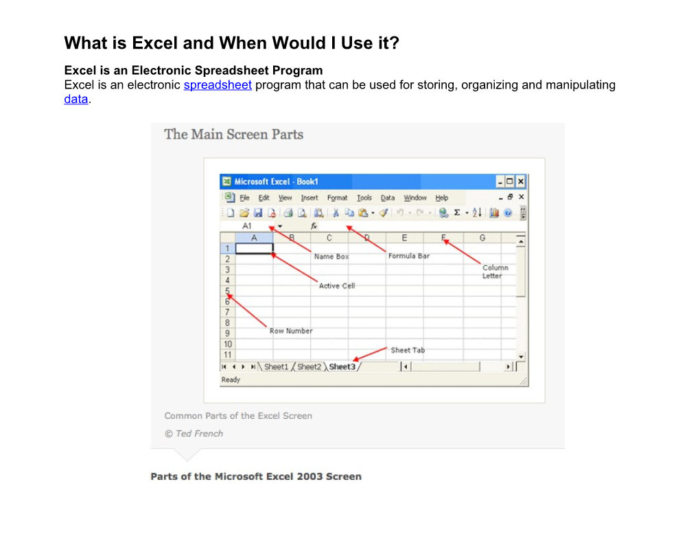 What Is Excel and When Would I Use It?