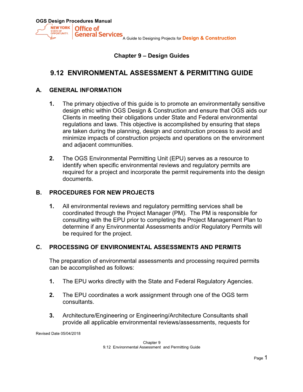 9.12 Environmental Assessment & Permitting Guide