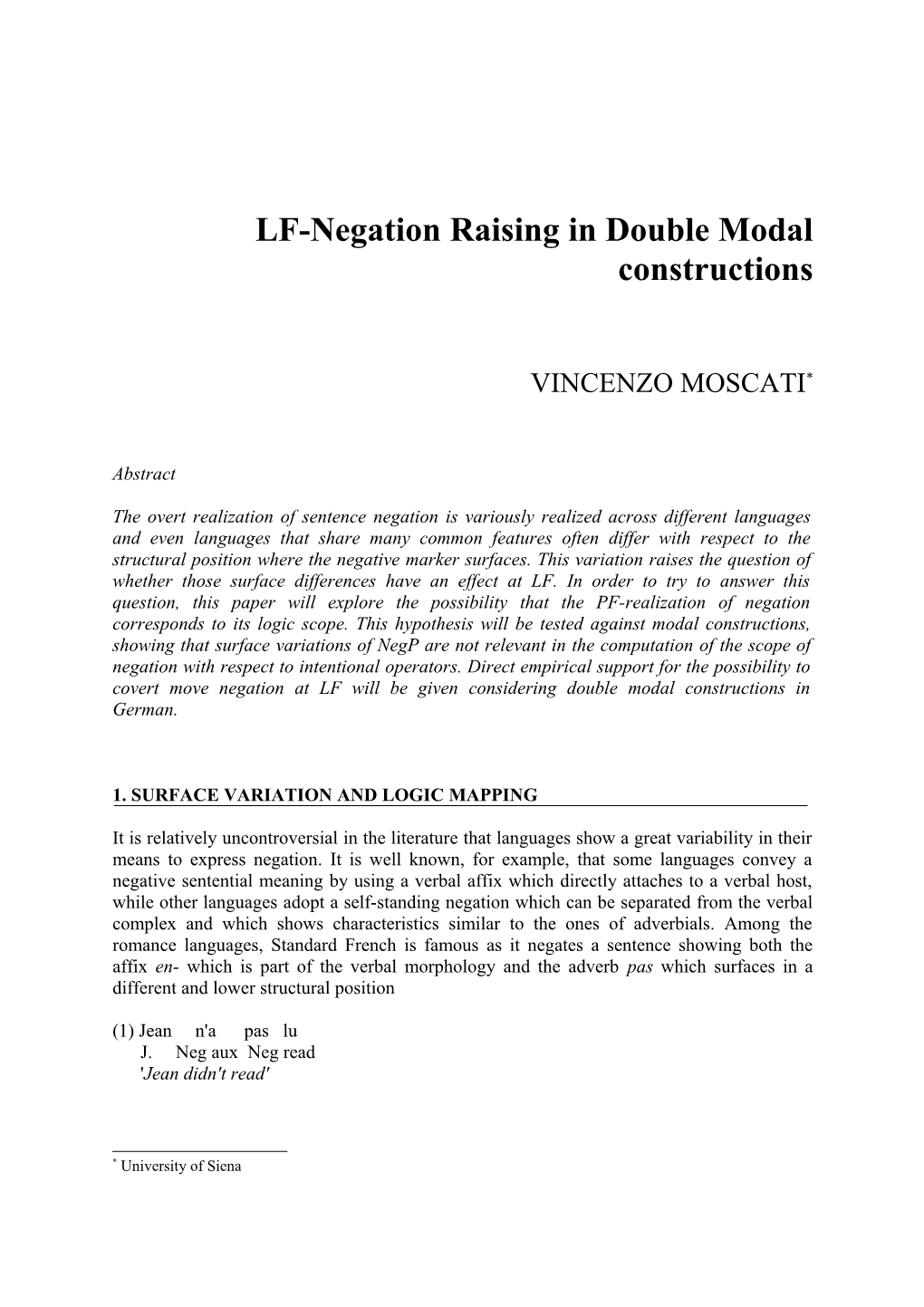 LF-Negation Raising in Double Modal Constructions