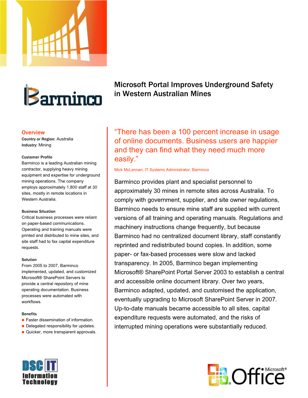 Writeimage CEP Microsoft Portal Improves Underground Safety in Western Australian Mines