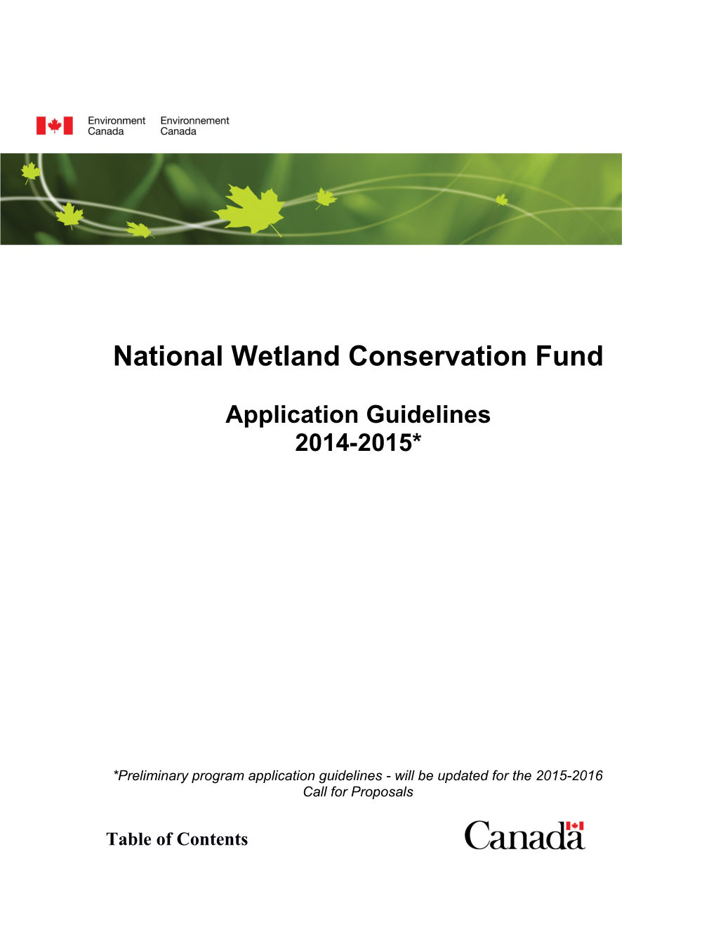 National Wetland Conservation Fund