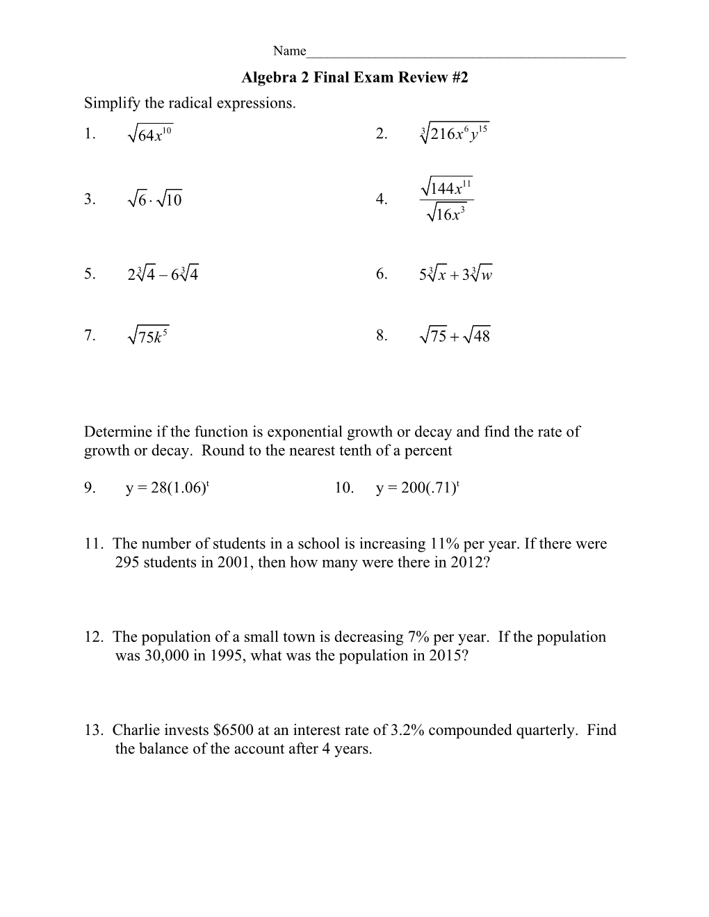 Find the Equation from the Given Information