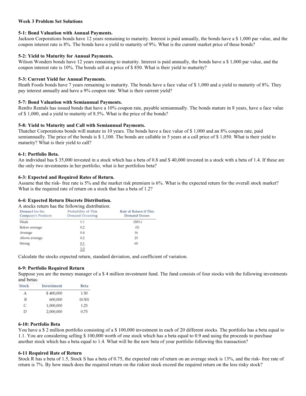 Week 3 Problem Set Solutions