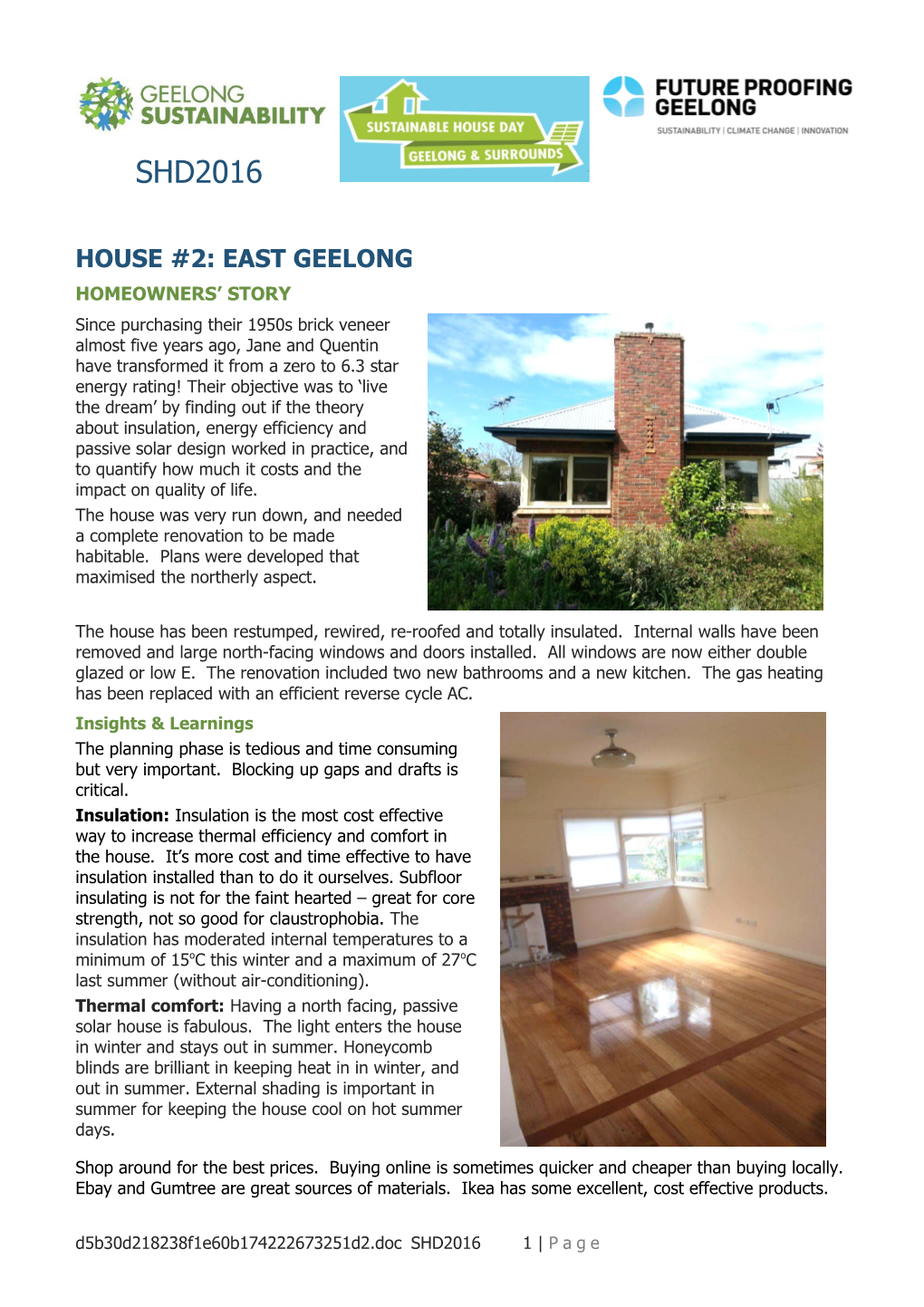House #2: East Geelong