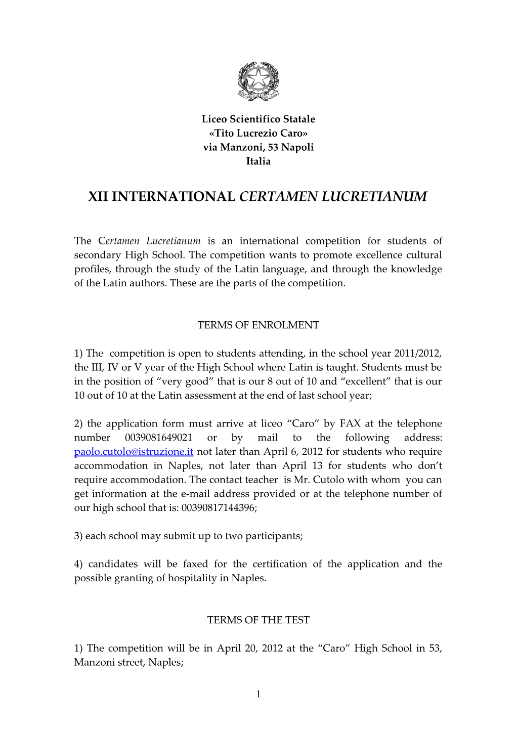 Xi International Certamen Lucretianum