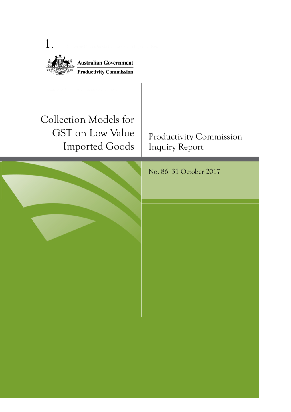 Inquiry Report - Collection Models for GST on Low Value Imported Goods