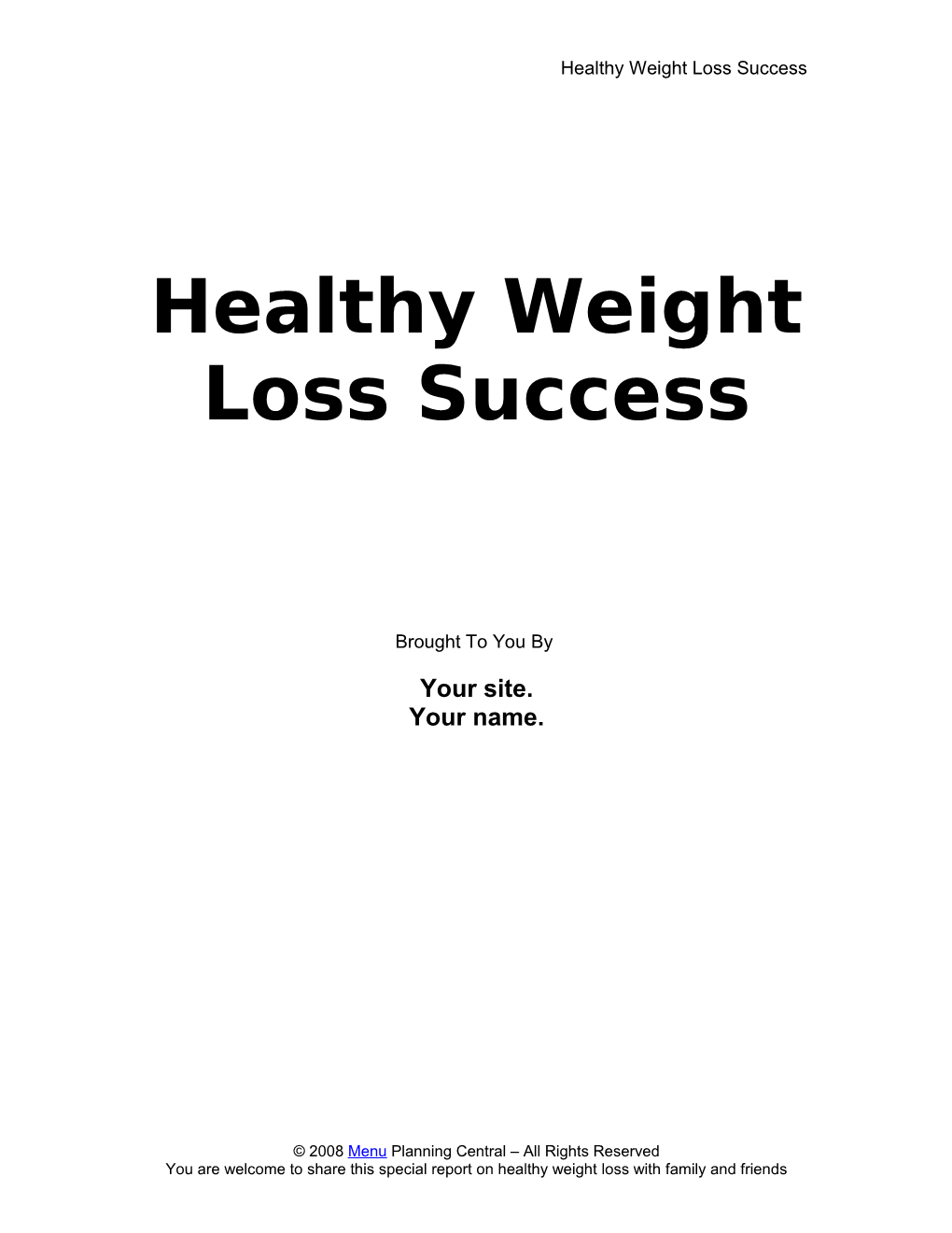 Healthy Weight Loss Success