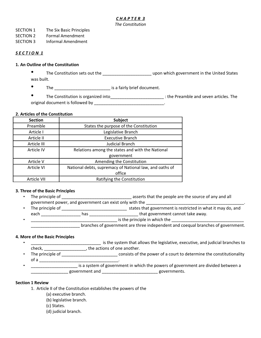 SECTION 1The Six Basic Principles