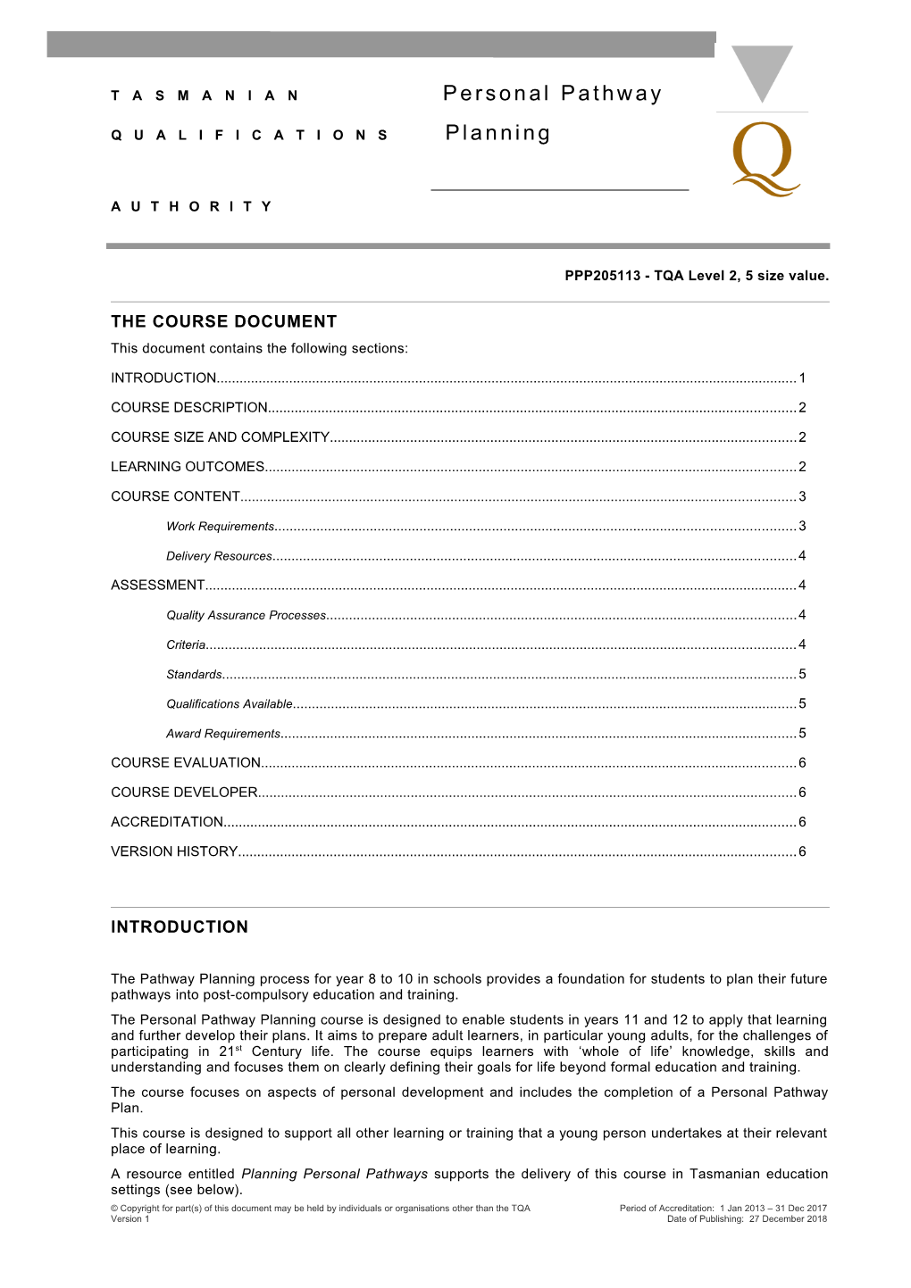 PPP205113 - TQA Level 2, 5 Size Value