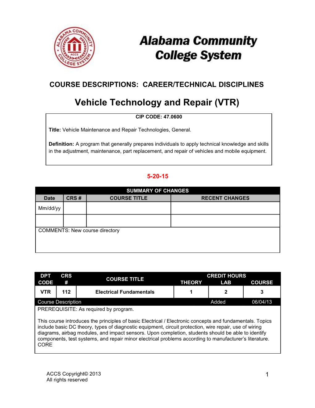 VTR Vehicle Technology Repair