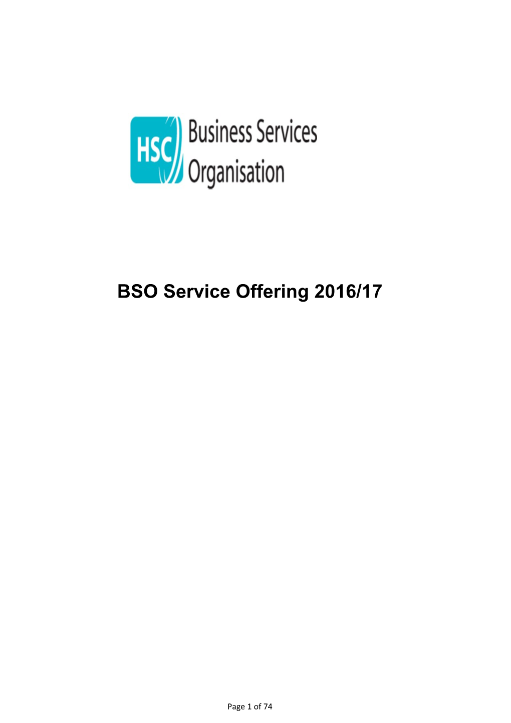 BSO Service Offering 2012/13