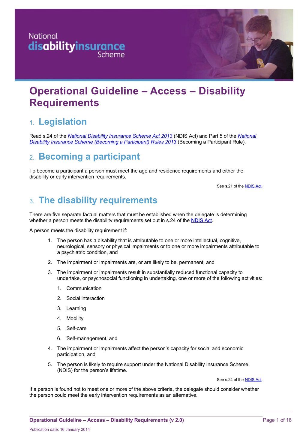 Access - Disability Requirements
