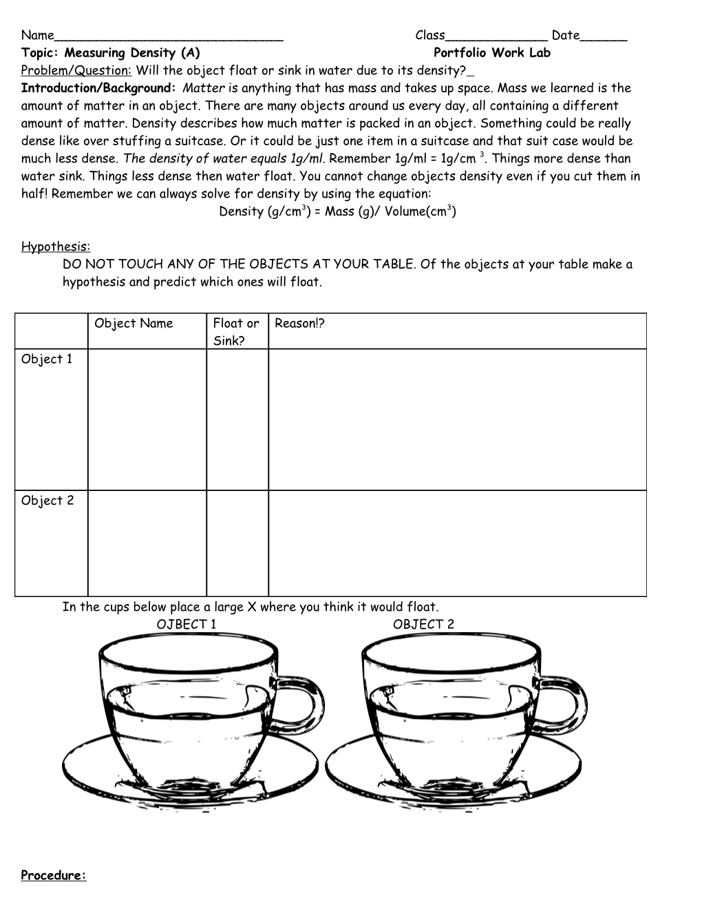 Week 21 Science Packet