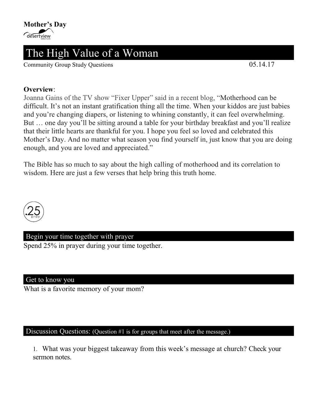The High Value of a Woman