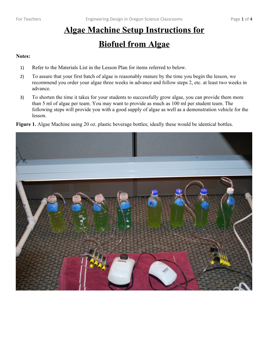 For Teachersengineering Design in Oregon Science Classroomspage 1 of 4