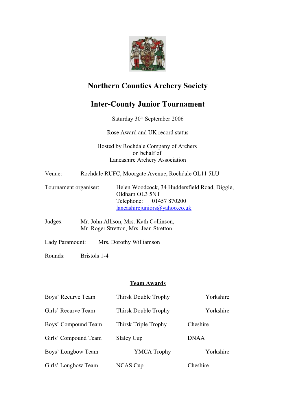 Northern Counties Archery Society