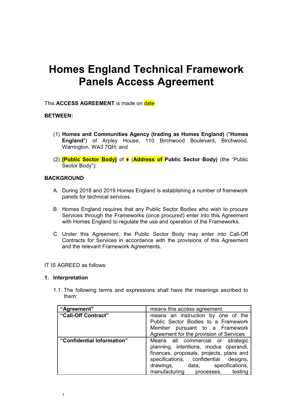 Property Access Agreement