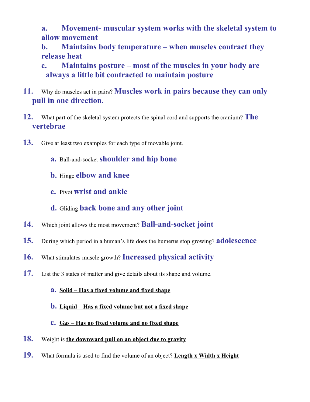 Quarter 2 Benchmark Study Guide ANSWER KEY