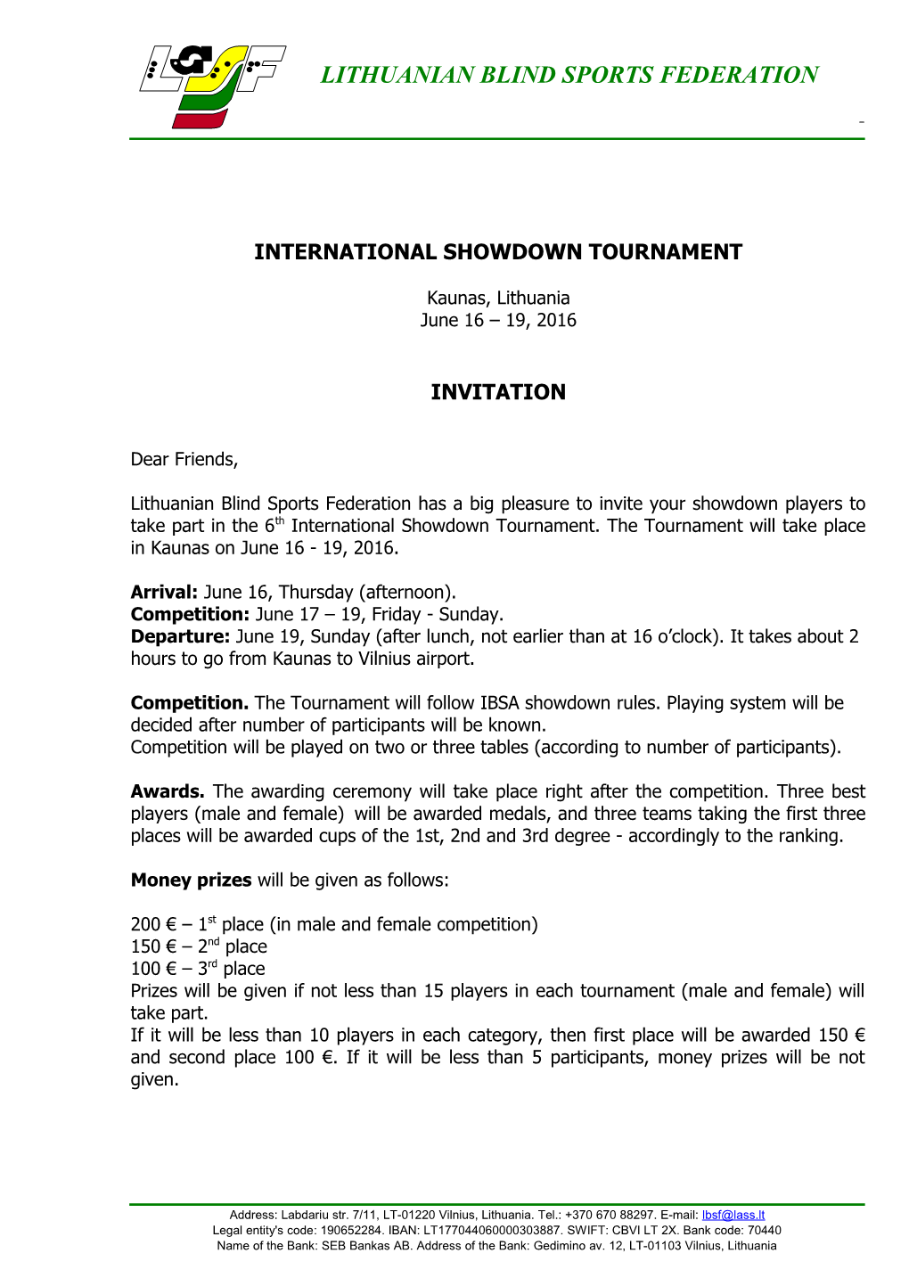 International Showdown Tournament