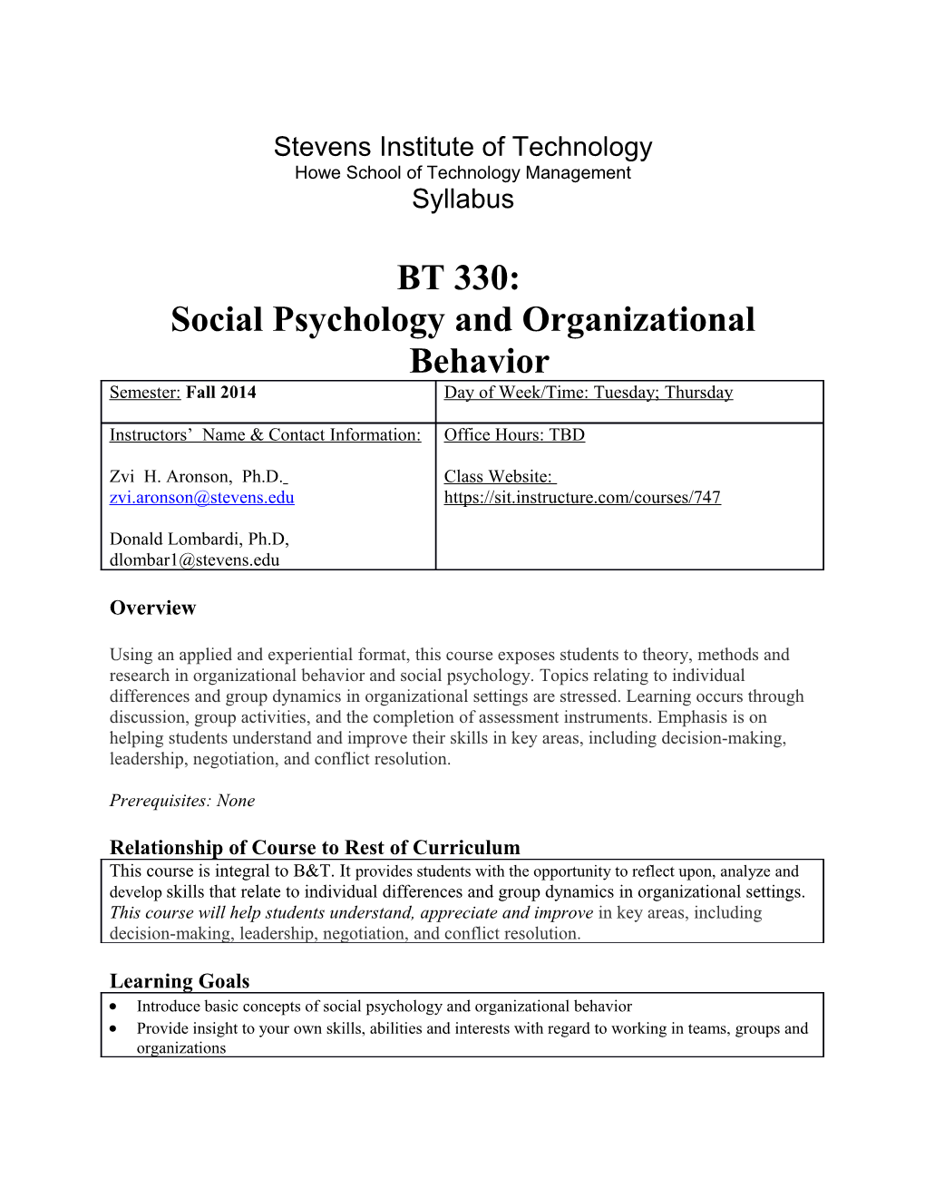 Social Psychology and Organizational Behavior