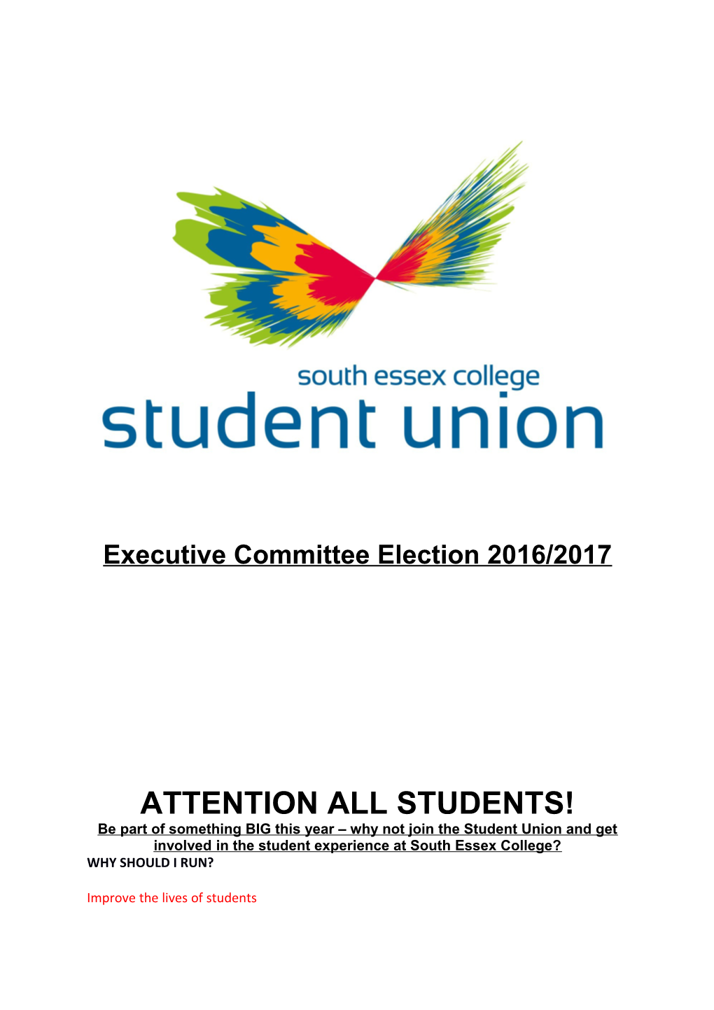 Executive Committee Election 2016/2017